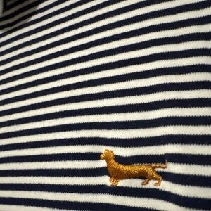 The Beaufort Bonnet Company Navy and White Striped Polo